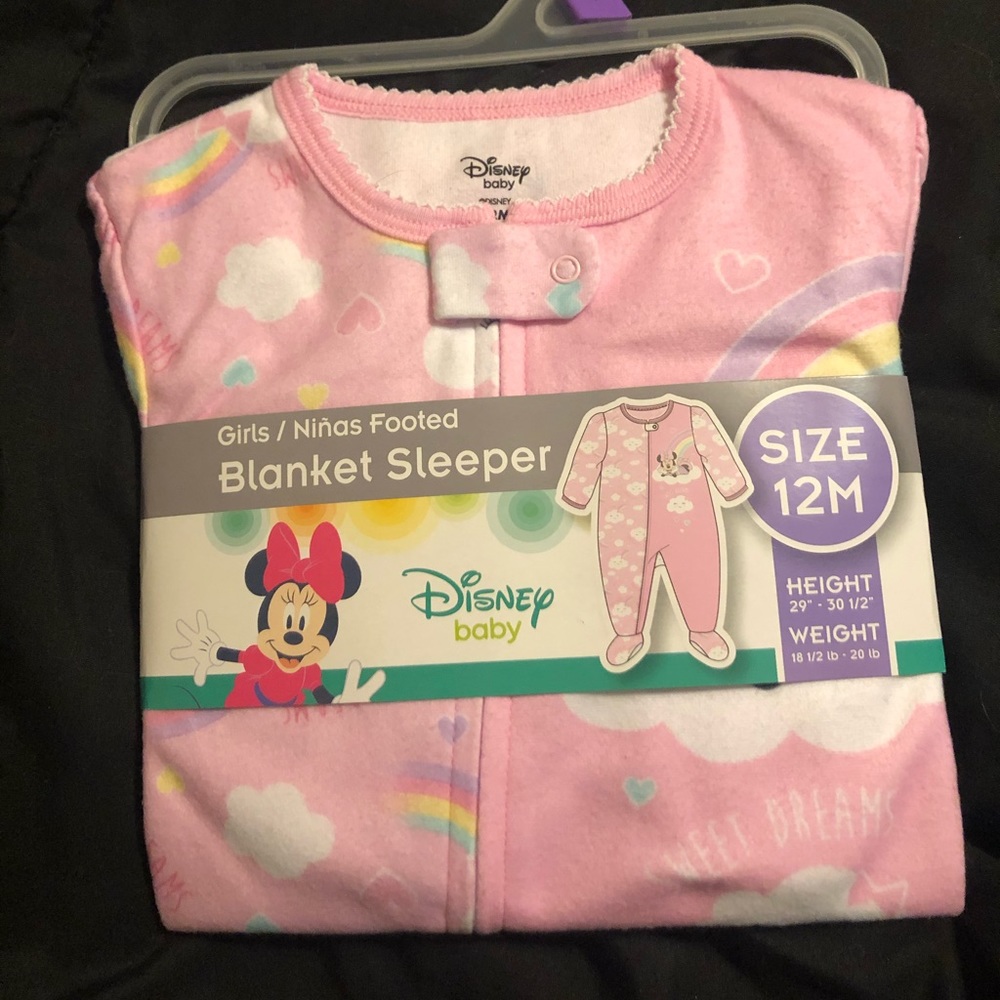 Minnie Mouse Baby Girl Microfleece Blanket Sleeper